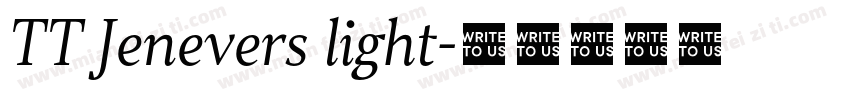 TT Jenevers light字体转换